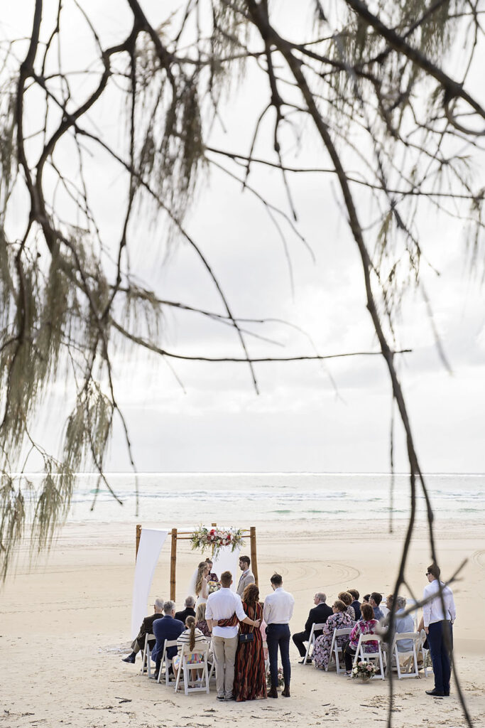 ceremony styling for north stradbroke weddings by elope brisbane