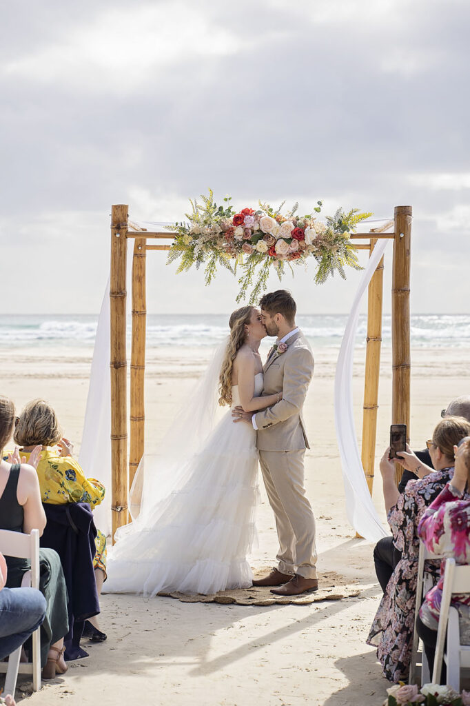 ceremony styling for north stradbroke weddings by elope brisbane