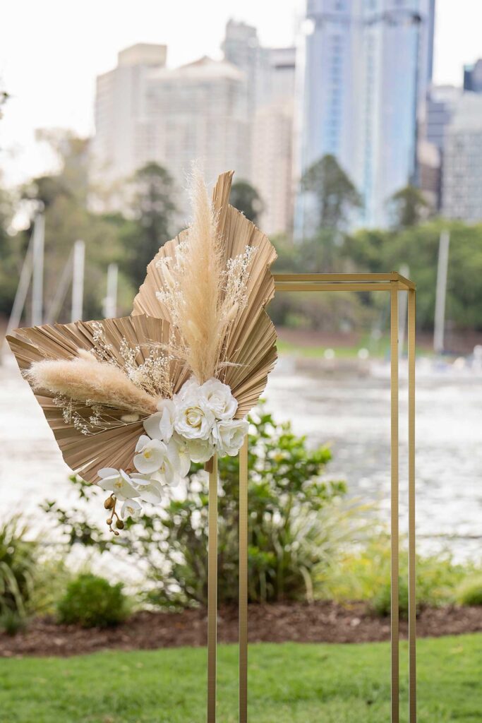 ceremony styling for north stradbroke weddings by elope brisbane