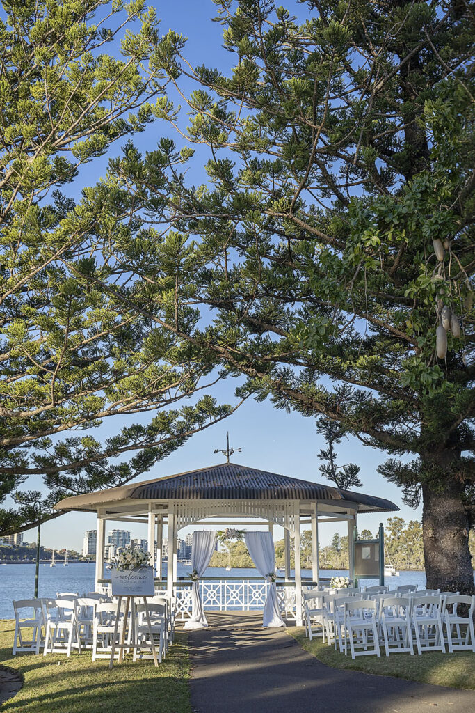 ceremony styling for north stradbroke weddings by elope brisbane